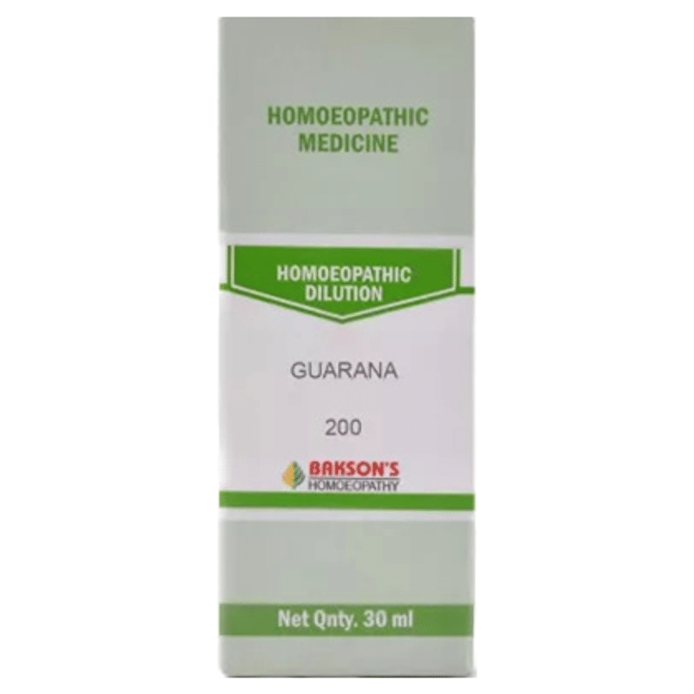 Bakson's Homeopathy Guarana Dilution 200 Bakson's Homeopathy Guarana Dilution 200