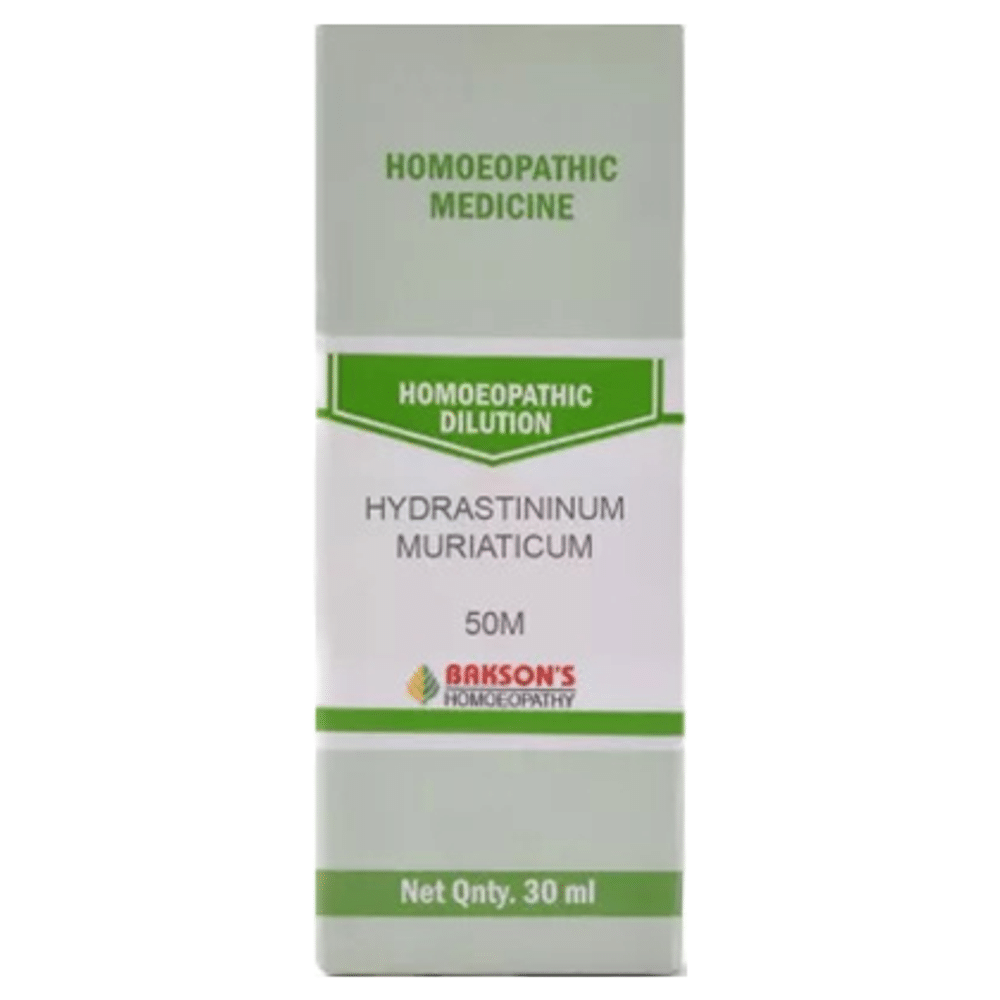 Bakson's Homeopathy Hydrastininum Muriaticum Dilution 50M