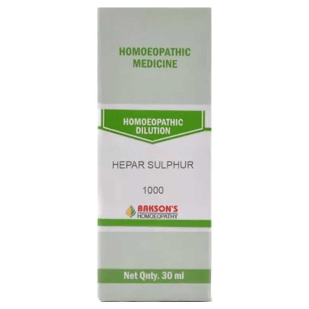 Bakson's Homeopathy Hepar Sulphur Dilution 1000 CH