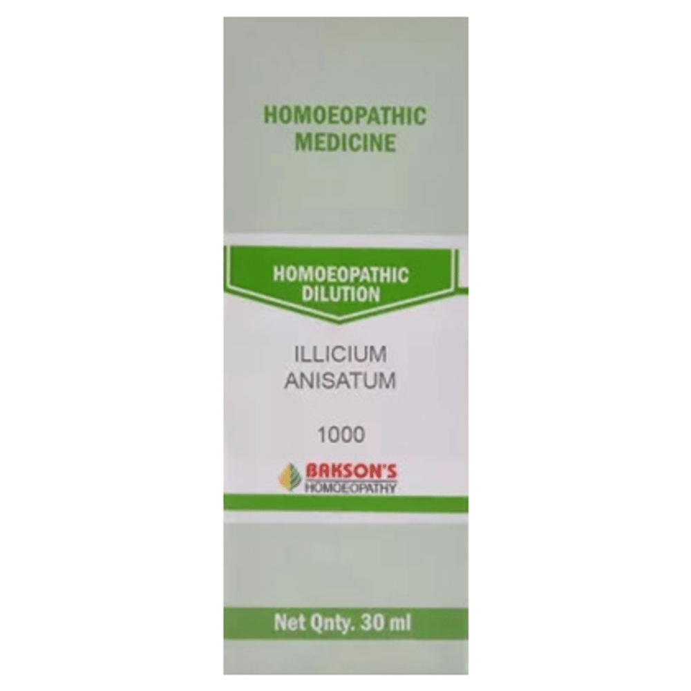 Bakson's Homeopathy Illicium Anisatum Dilution 1000 CH Bakson's Homeopathy Illicium Anisatum Dilution 1000 CH