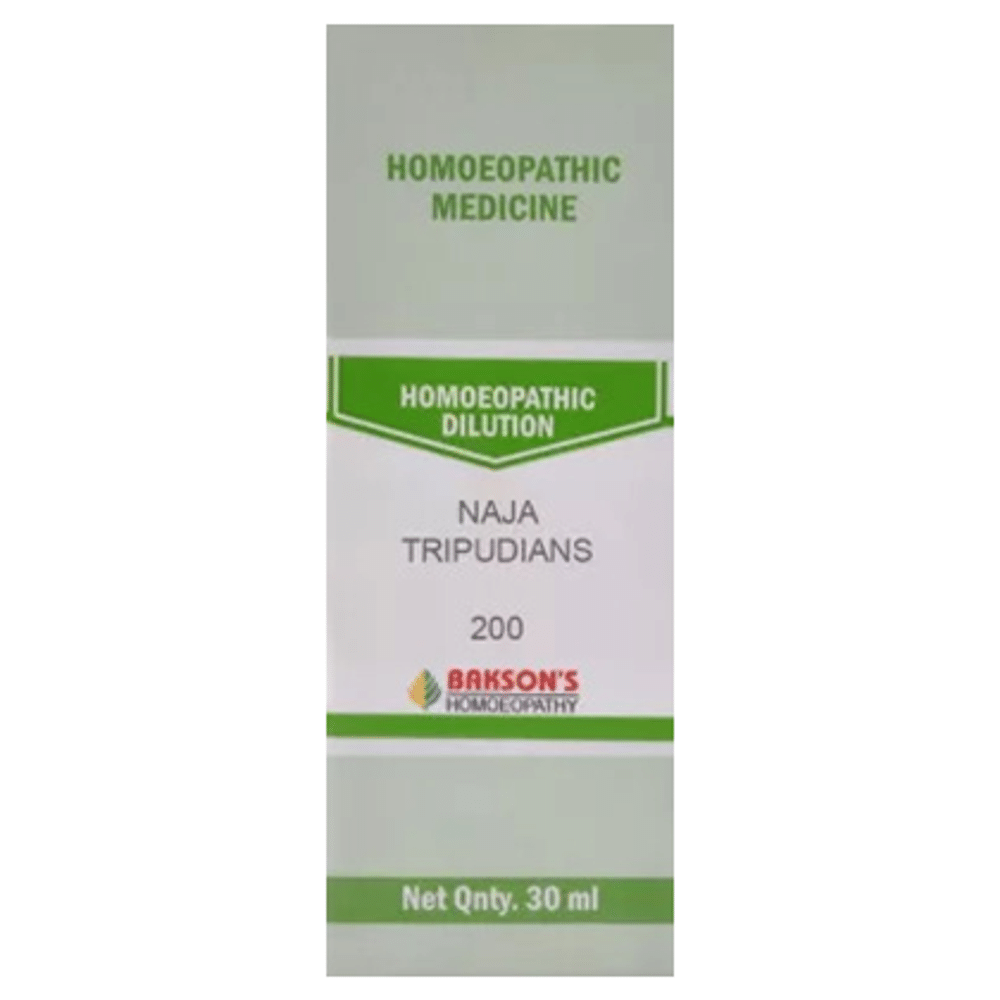 Bakson's Homeopathy Naja Tripudians Dilution 200