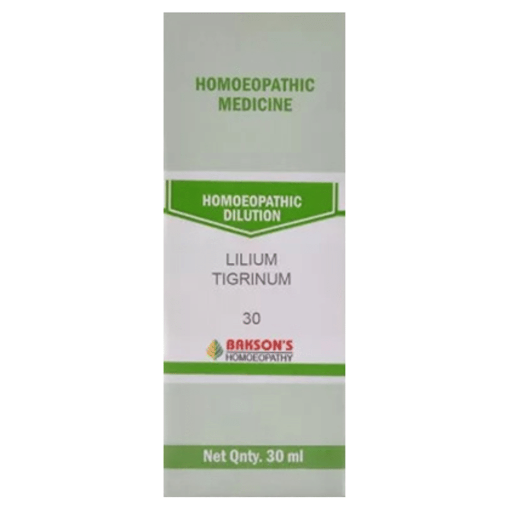 Bakson's Homeopathy Lilium Tigrinum Dilution 30 Bakson's Homeopathy Lilium Tigrinum Dilution 30