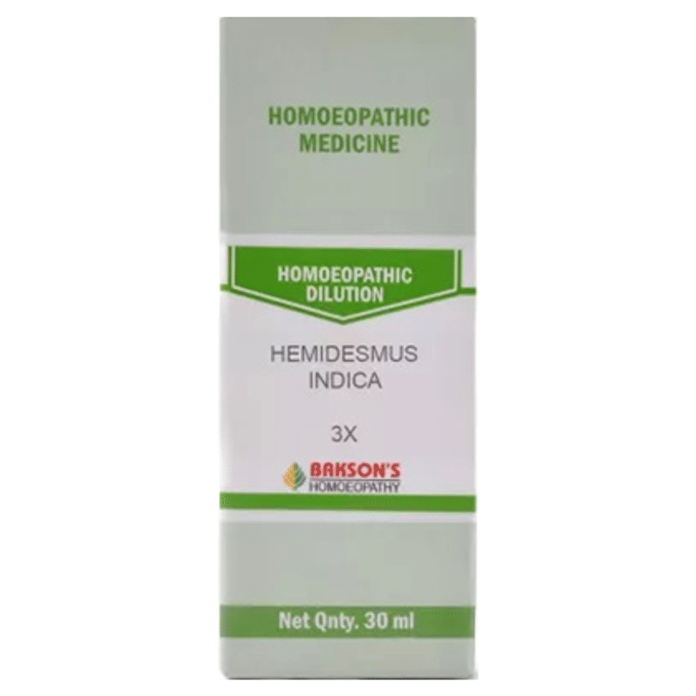 Bakson's Homeopathy Hemidesmus Indica  Dilution 3X