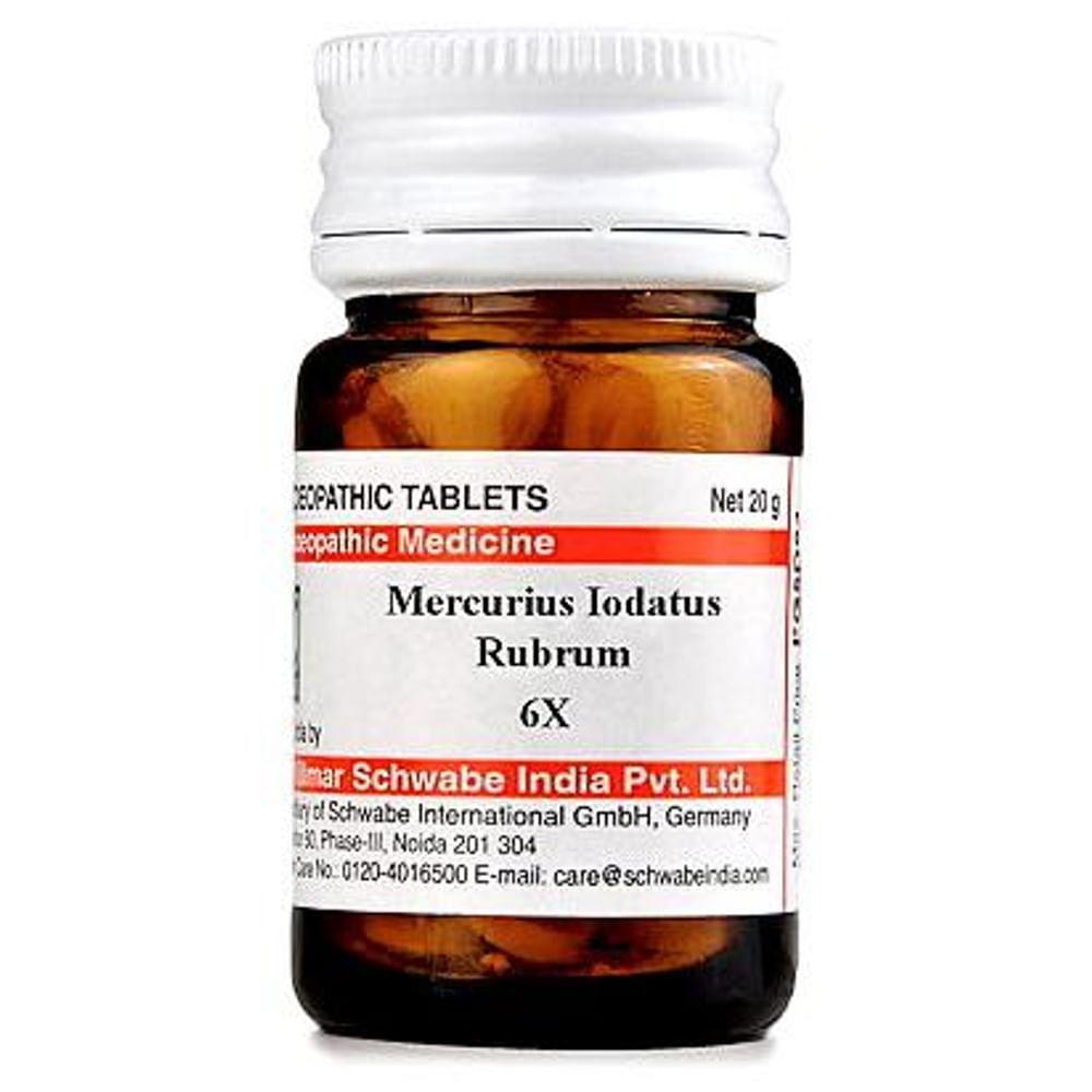 Dr Willmar Schwabe India Mercurius Iodatus Rubrum Trituration Tablet 6X
