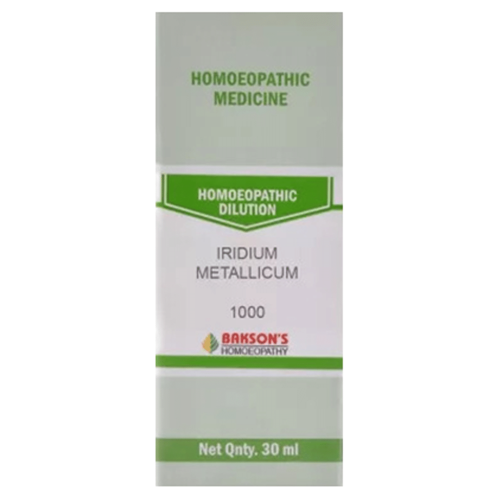 Bakson's Homeopathy Iridium Metallicum Dilution 1000 CH Bakson's Homeopathy Iridium Metallicum Dilution 1000 CH