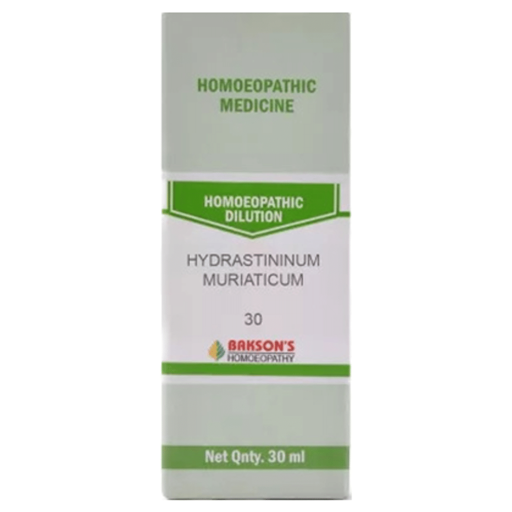 Bakson's Homeopathy Hydrastininum Muriaticum Dilution 30