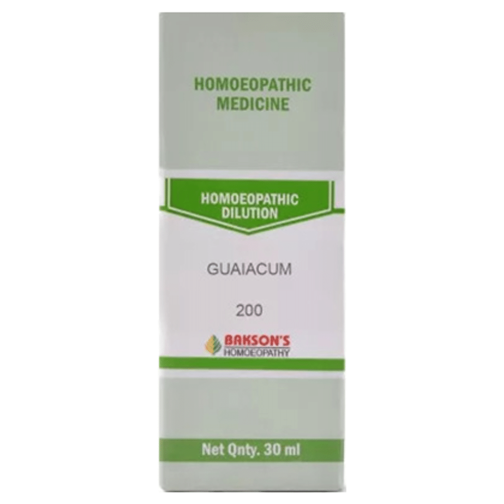 Bakson's Homeopathy Guaiacum Dilution 200 Bakson's Homeopathy Guaiacum Dilution 200