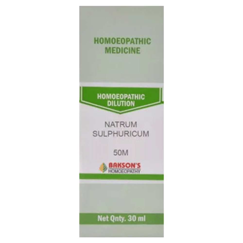 Bakson's Homeopathy Natrum Sulphuricum Dilution 50M Bakson's Homeopathy Natrum Sulphuricum Dilution 50M
