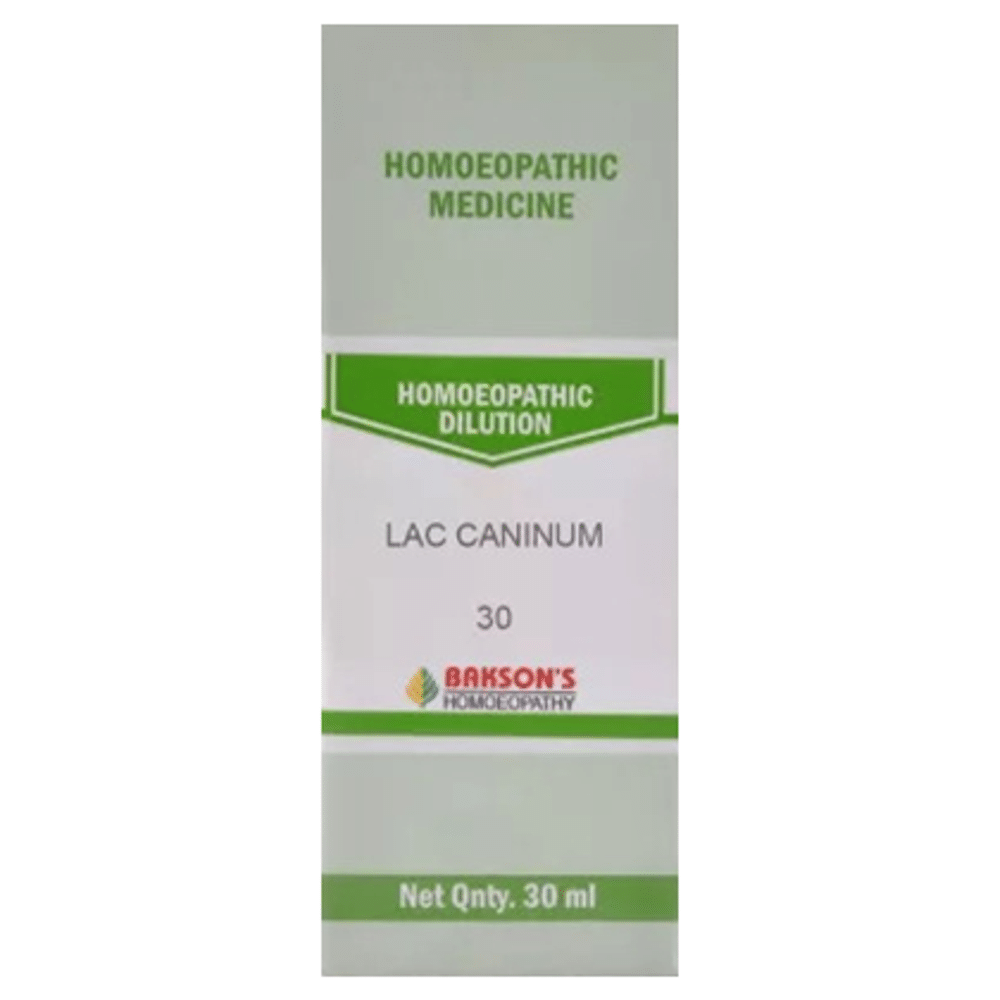 Bakson's Homeopathy Lac Caninum Dilution 30 Bakson's Homeopathy Lac Caninum Dilution 30
