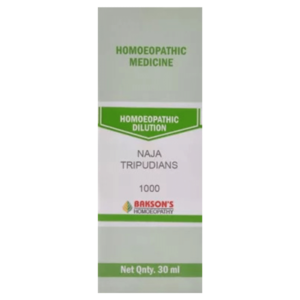 Bakson's Homeopathy Naja Tripudians Dilution 1000 CH