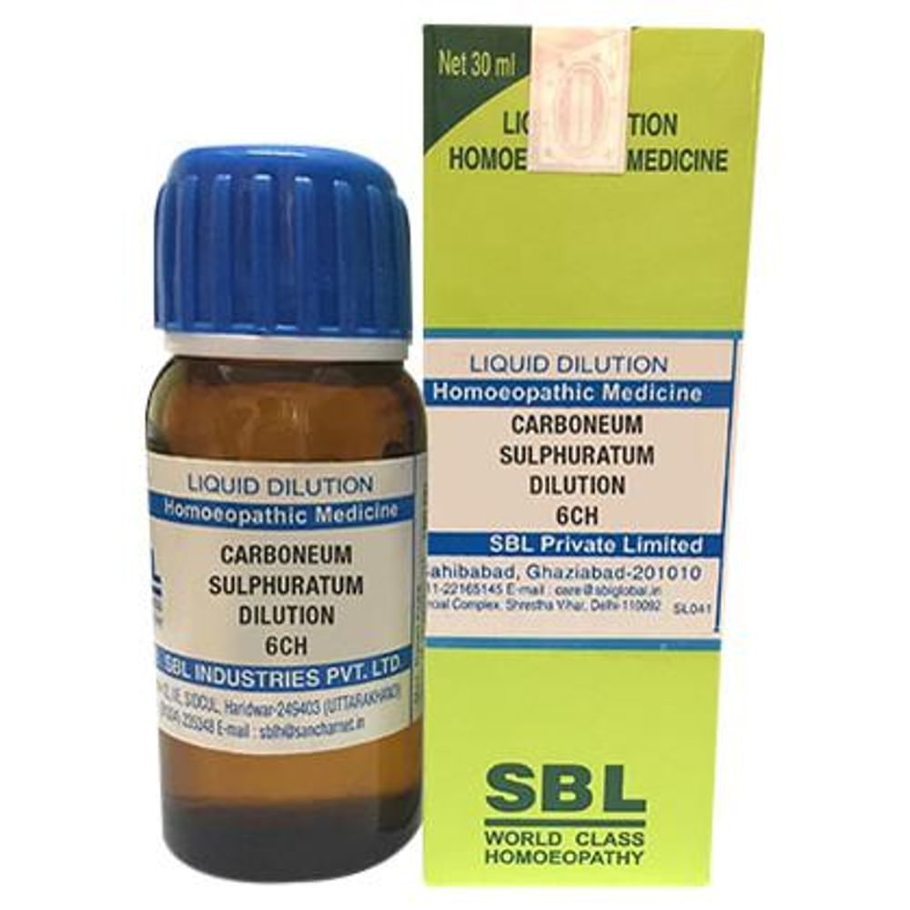 SBL Carboneum Sulphuratum Dilution 6 CH SBL Carboneum Sulphuratum Dilution 6 CH