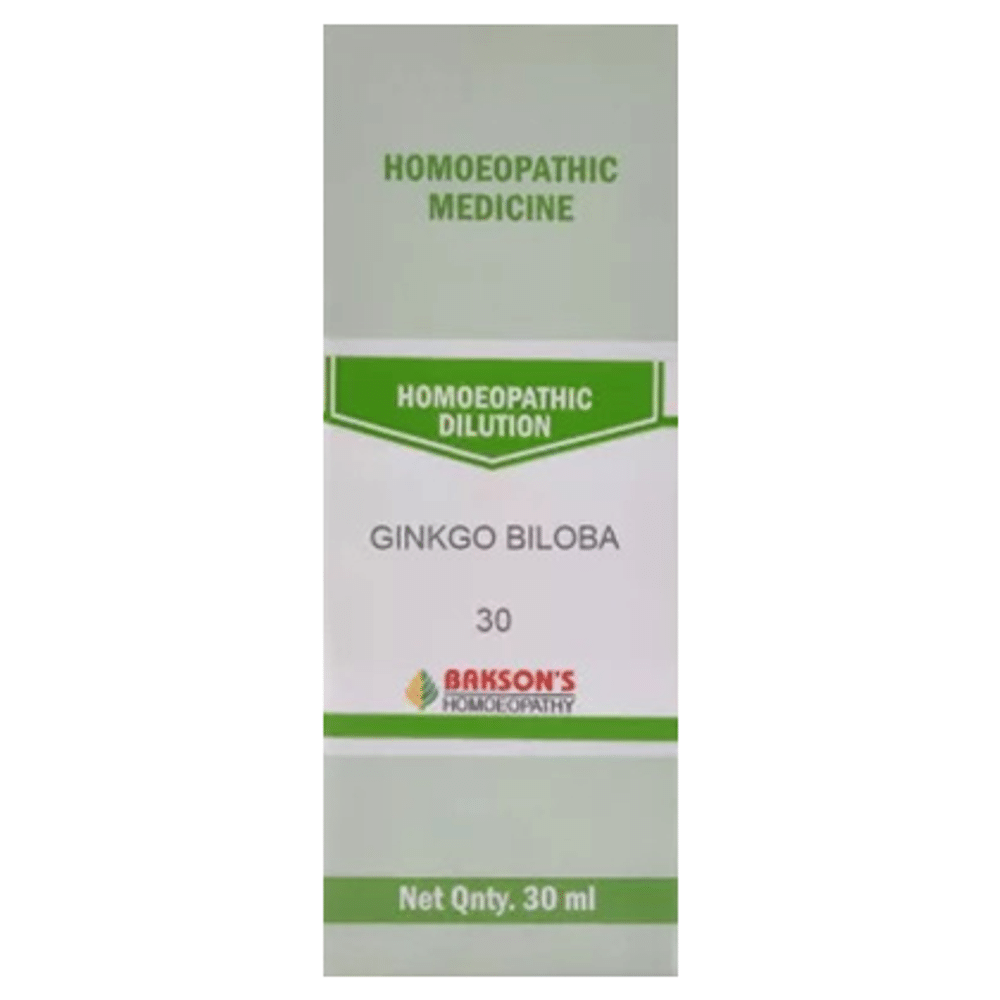 Bakson's Homeopathy Ginkgo Biloba Dilution 30
