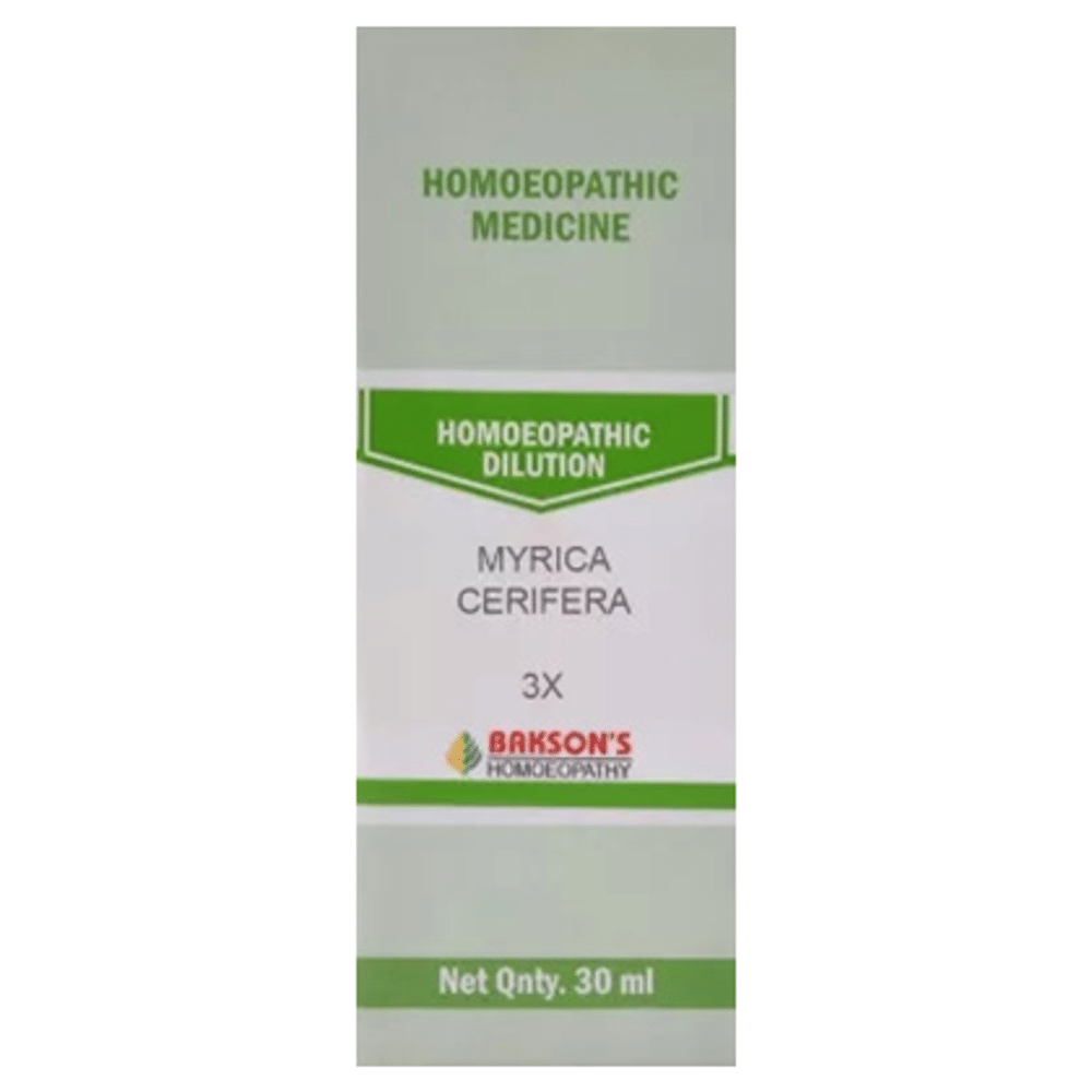 Bakson's Homeopathy Myrica Cerifera Dilution 3X