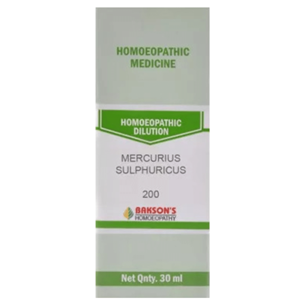 Bakson's Homeopathy Mercurius Sulphuricus Dilution 200
