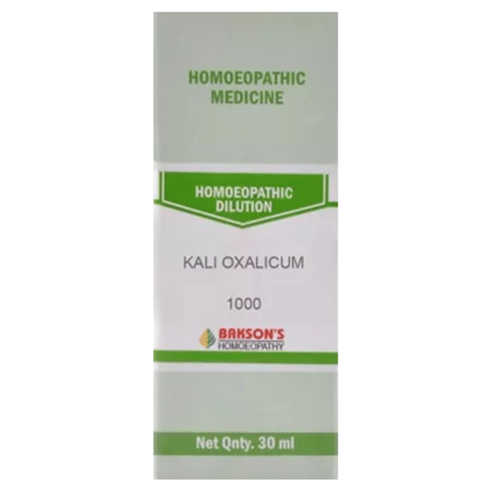 Bakson's Homeopathy Kali Oxalicum Dilution 1000 CH Bakson's Homeopathy Kali Oxalicum Dilution 1000 CH