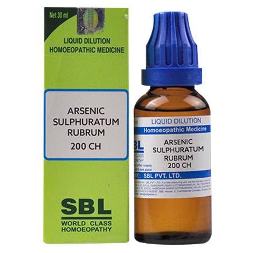 SBL Arsenic Sulphuratum Rubrum Dilution 200 CH SBL Arsenic Sulphuratum Rubrum Dilution 200 CH