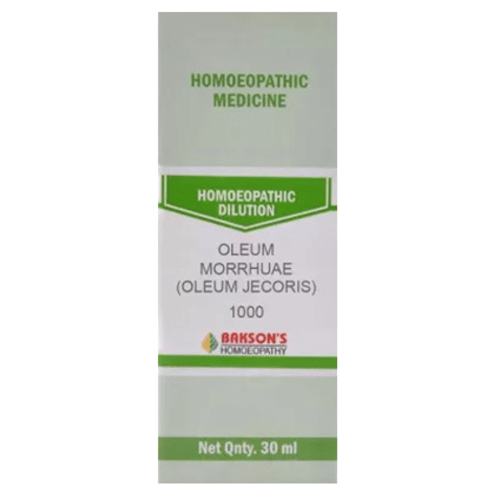Bakson's Homeopathy Oleum Morrhuae (Oleum Jecoris) Dilution 1000 CH