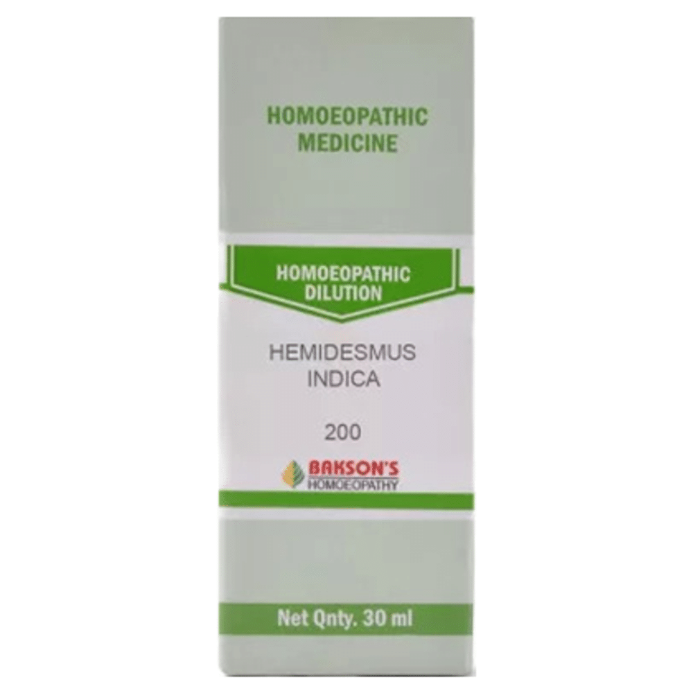 Bakson's Homeopathy Hemidesmus Indica  Dilution 200