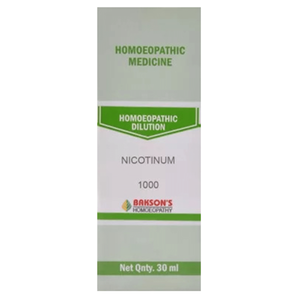 Bakson's Homeopathy Nicotinum Dilution 1000 CH Bakson's Homeopathy Nicotinum Dilution 1000 CH