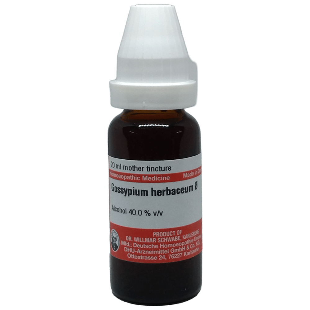 Dr Willmar Schwabe Germany Gossypium Herbaceum Mother Tincture Q Dr Willmar Schwabe Germany Gossypium Herbaceum Mother Tincture Q
