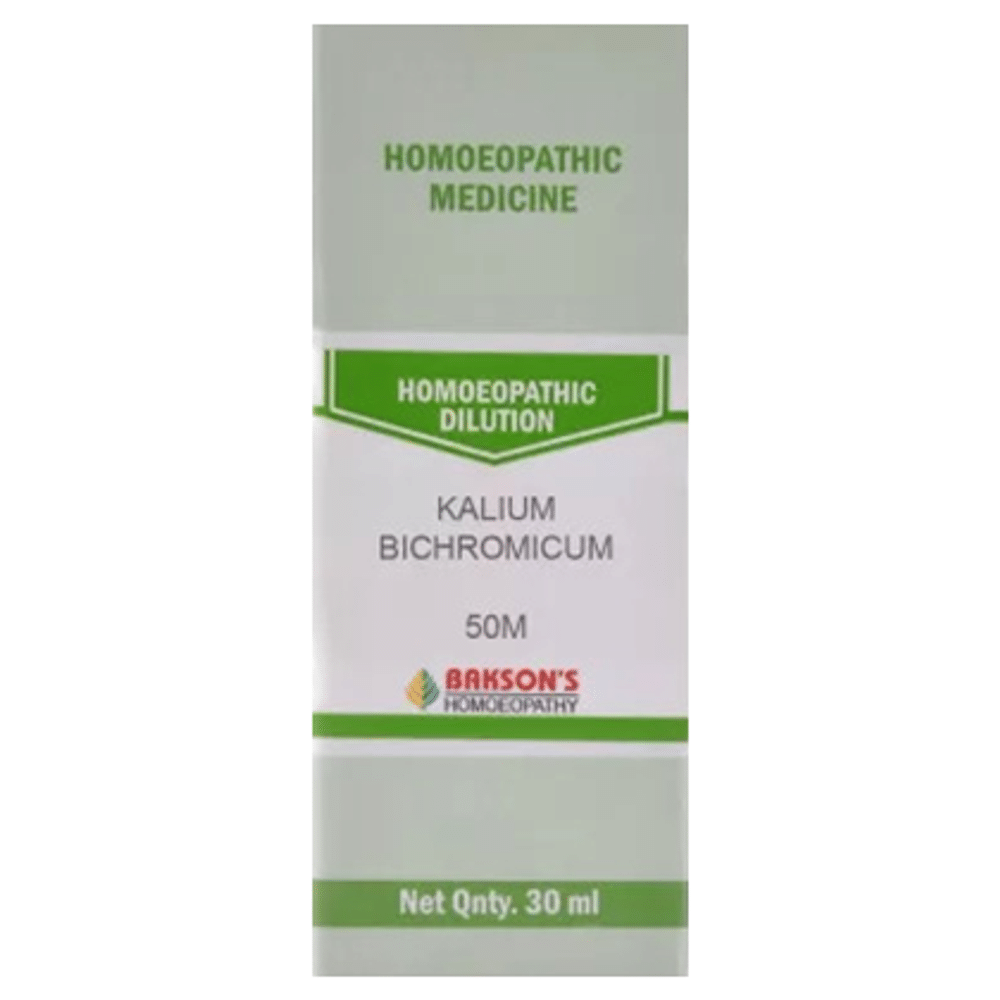 Bakson's Homeopathy Kalium Bichromicum Dilution 50M Bakson's Homeopathy Kalium Bichromicum Dilution 50M