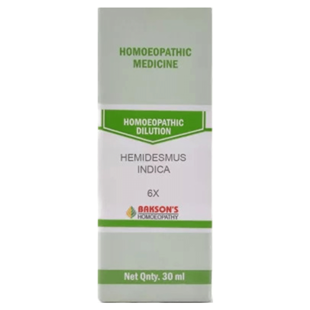 Bakson's Homeopathy Hemidesmus Indica  Dilution 6X