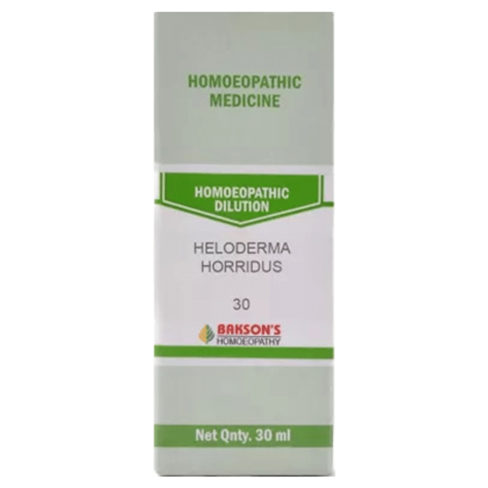 Bakson's Homeopathy Heloderma Horridus Dilution 30 Bakson's Homeopathy Heloderma Horridus Dilution 30