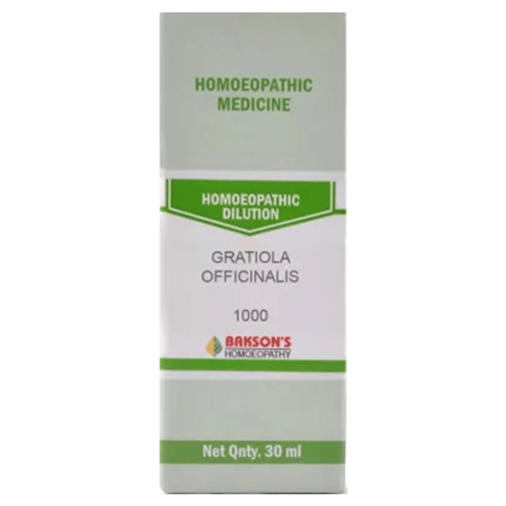 Bakson's Homeopathy Gratiola Officinalis Dilution 1000 CH
