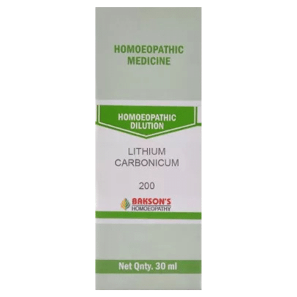 Bakson's Homeopathy Lithium Carbonicum Dilution 200 Bakson's Homeopathy Lithium Carbonicum Dilution 200