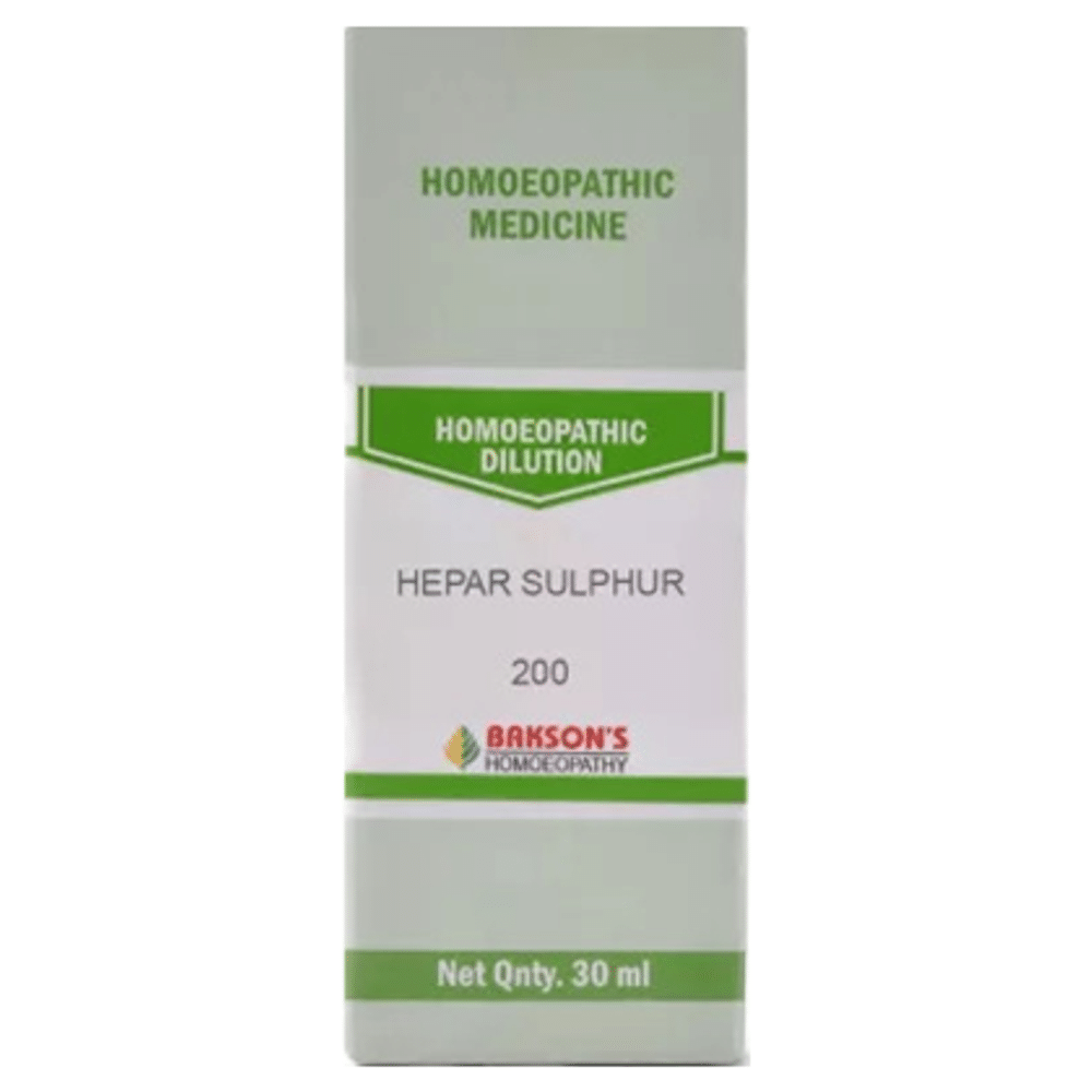 Bakson's Homeopathy Hepar Sulphur Dilution 200