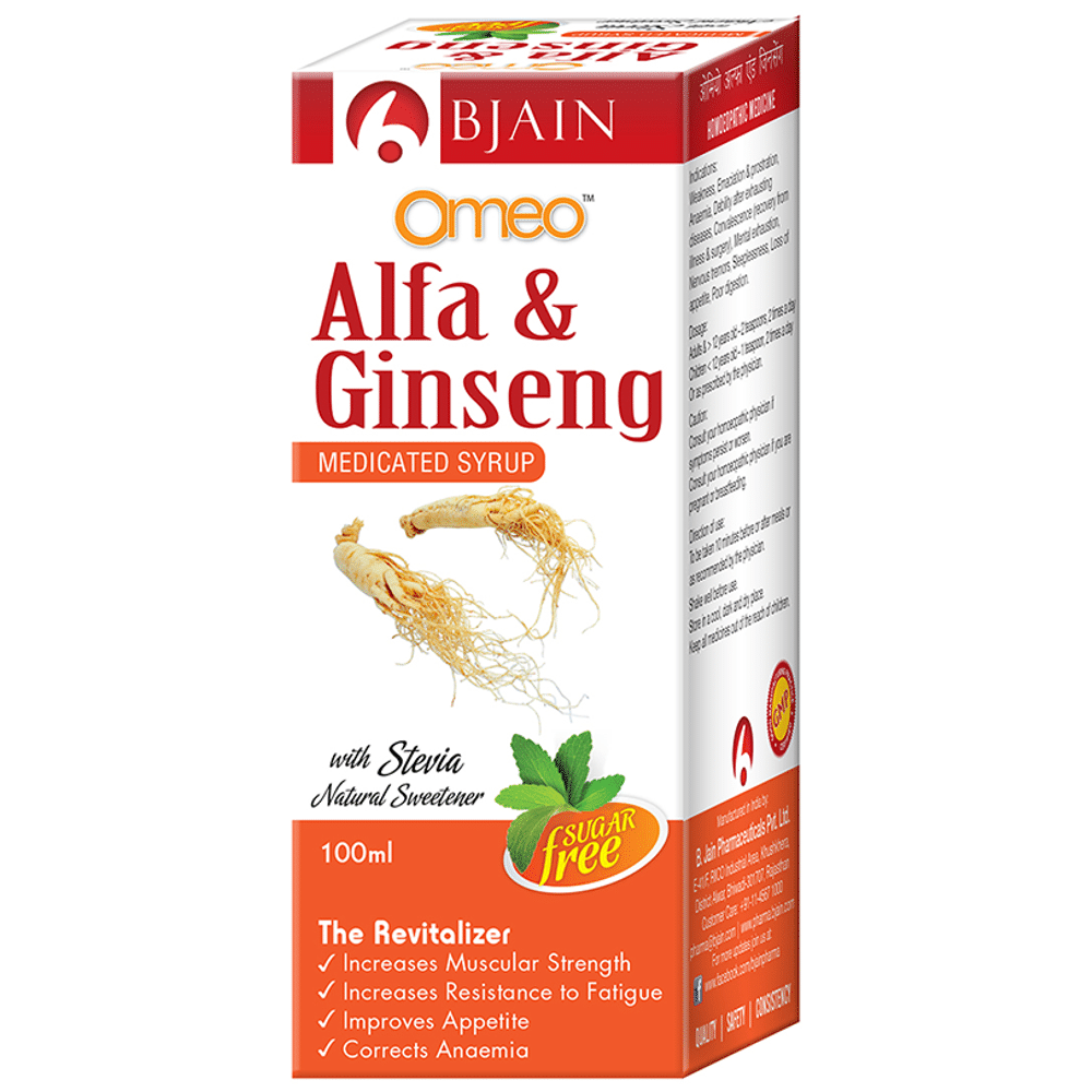Bjain Omeo Alfa & Ginseng Sugar Free Syrup Bjain Omeo Alfa & Ginseng Sugar Free Syrup