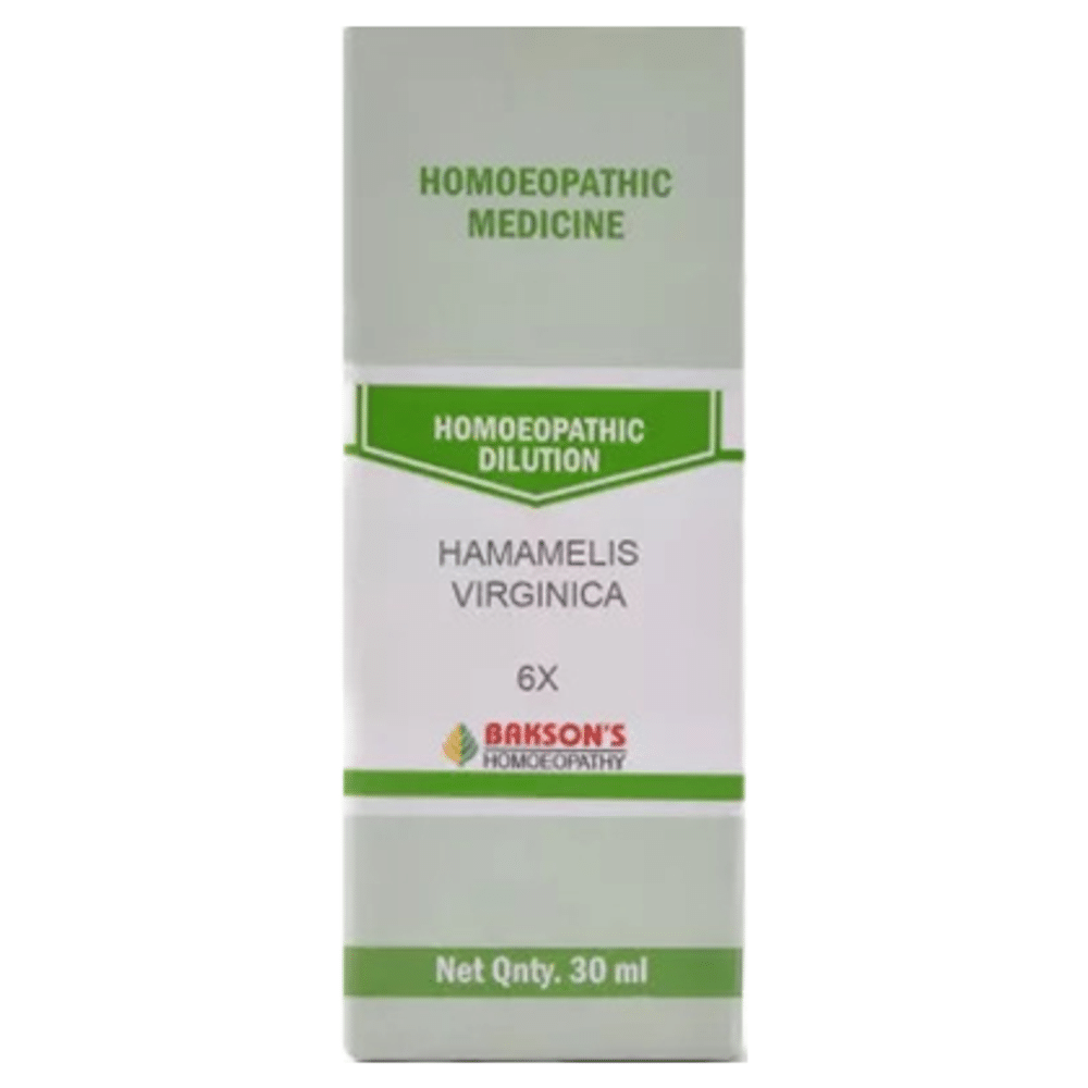 Bakson's Homeopathy Hamamelis Virginica Dilution 6X Bakson's Homeopathy Hamamelis Virginica Dilution 6X