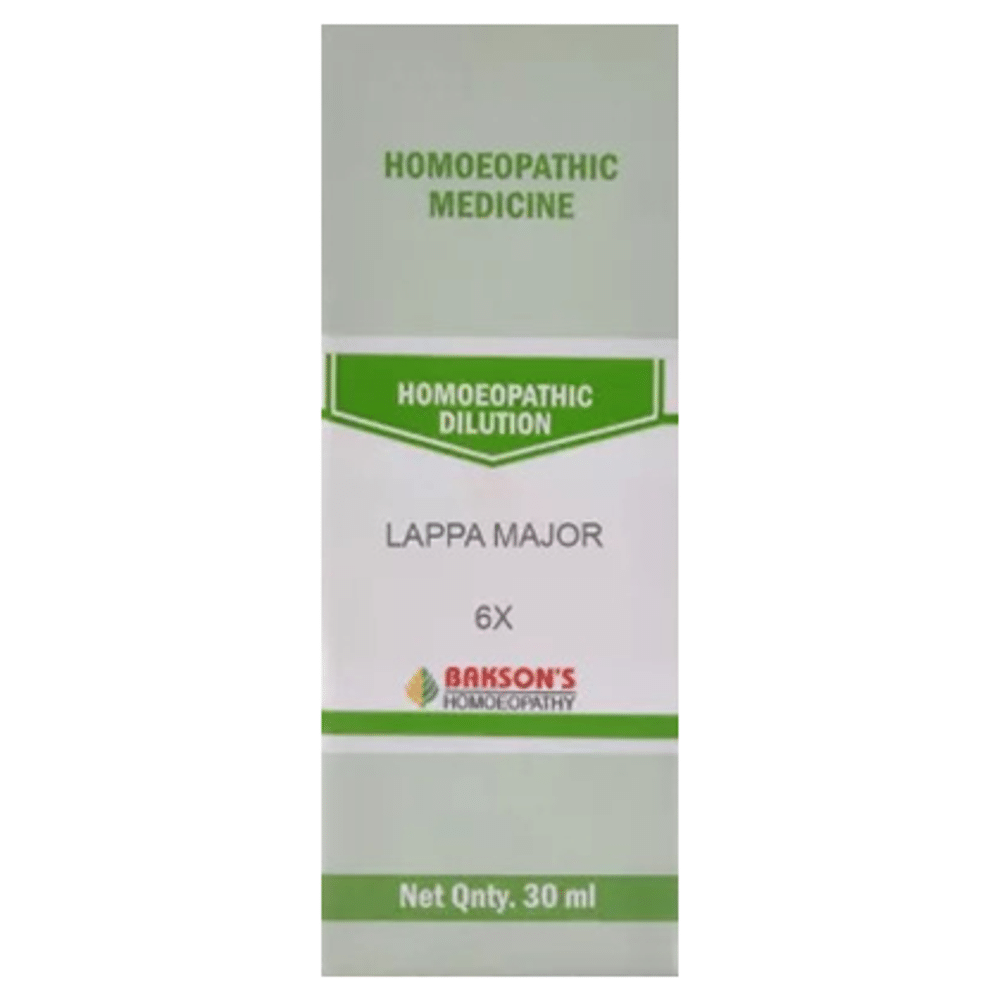 Bakson's Homeopathy Lappa Major Dilution 6X Bakson's Homeopathy Lappa Major Dilution 6X