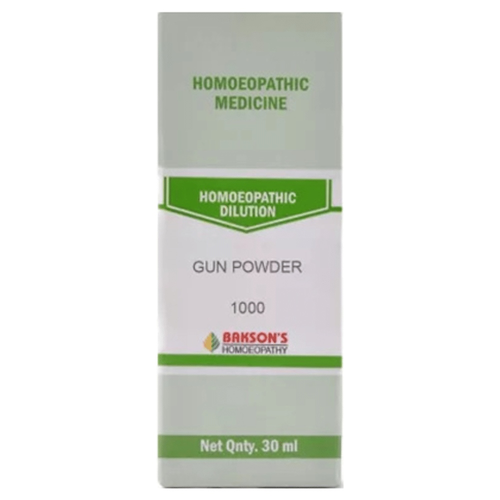 Bakson's Homeopathy Gun Powder  Dilution 1000 CH