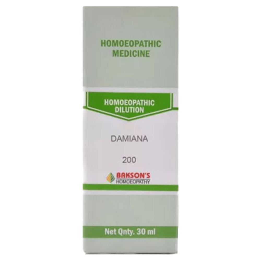 Bakson's Homeopathy Damiana Dilution 200 Bakson's Homeopathy Damiana Dilution 200