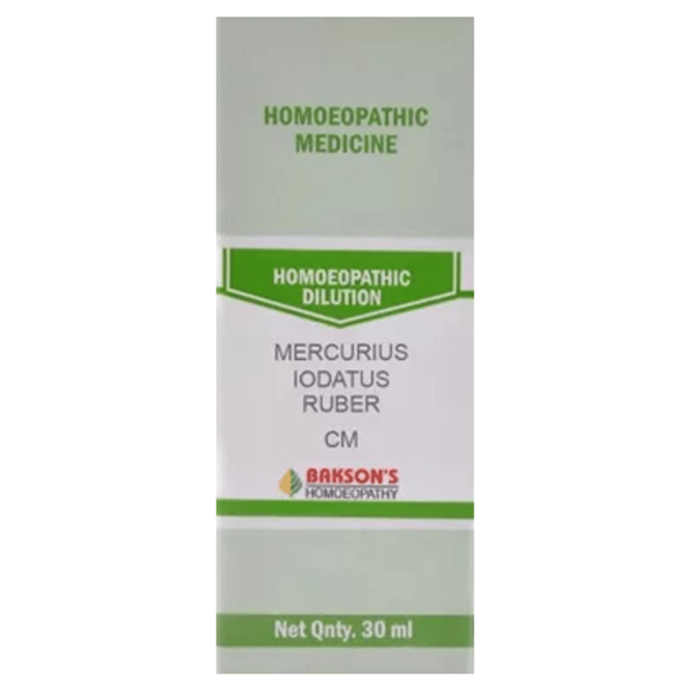 Bakson's Homeopathy Mercurius Iodatus Ruber Dilution CM Bakson's Homeopathy Mercurius Iodatus Ruber Dilution CM