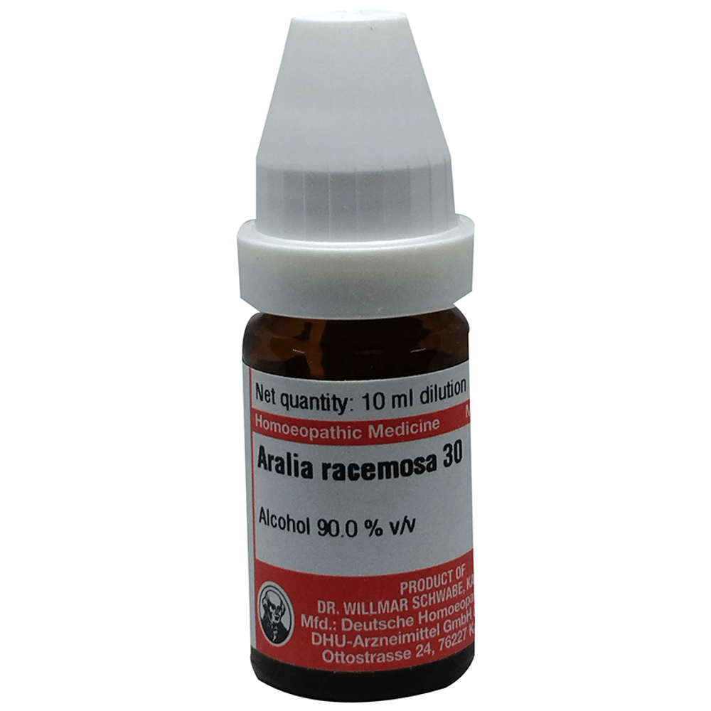 Dr Willmar Schwabe Germany Aralia Racemosa Dilution 30 Dr Willmar Schwabe Germany Aralia Racemosa Dilution 30
