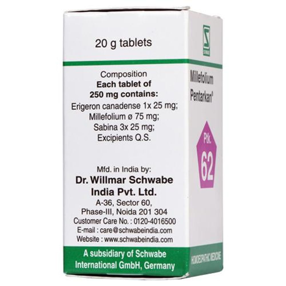 Dr Willmar Schwabe India Millefolium Pentarkan Ptk 62