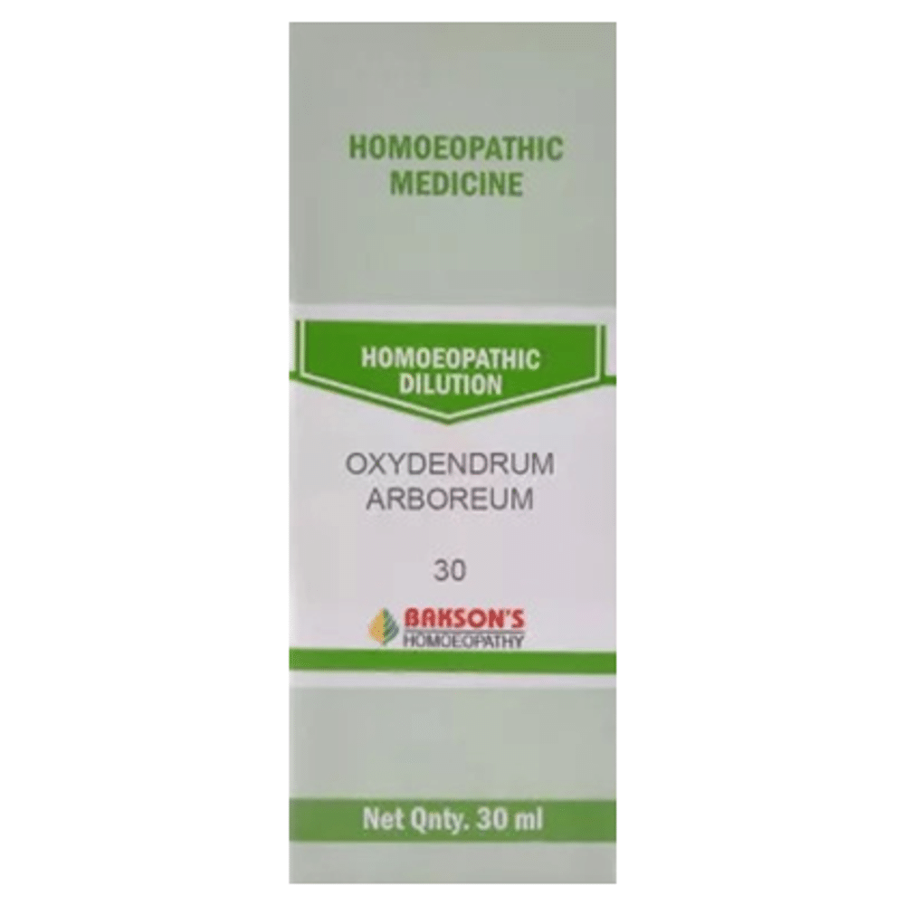 Bakson's Homeopathy Dilution Oxydendrum Arboreum 30 Bakson's Homeopathy Dilution Oxydendrum Arboreum 30