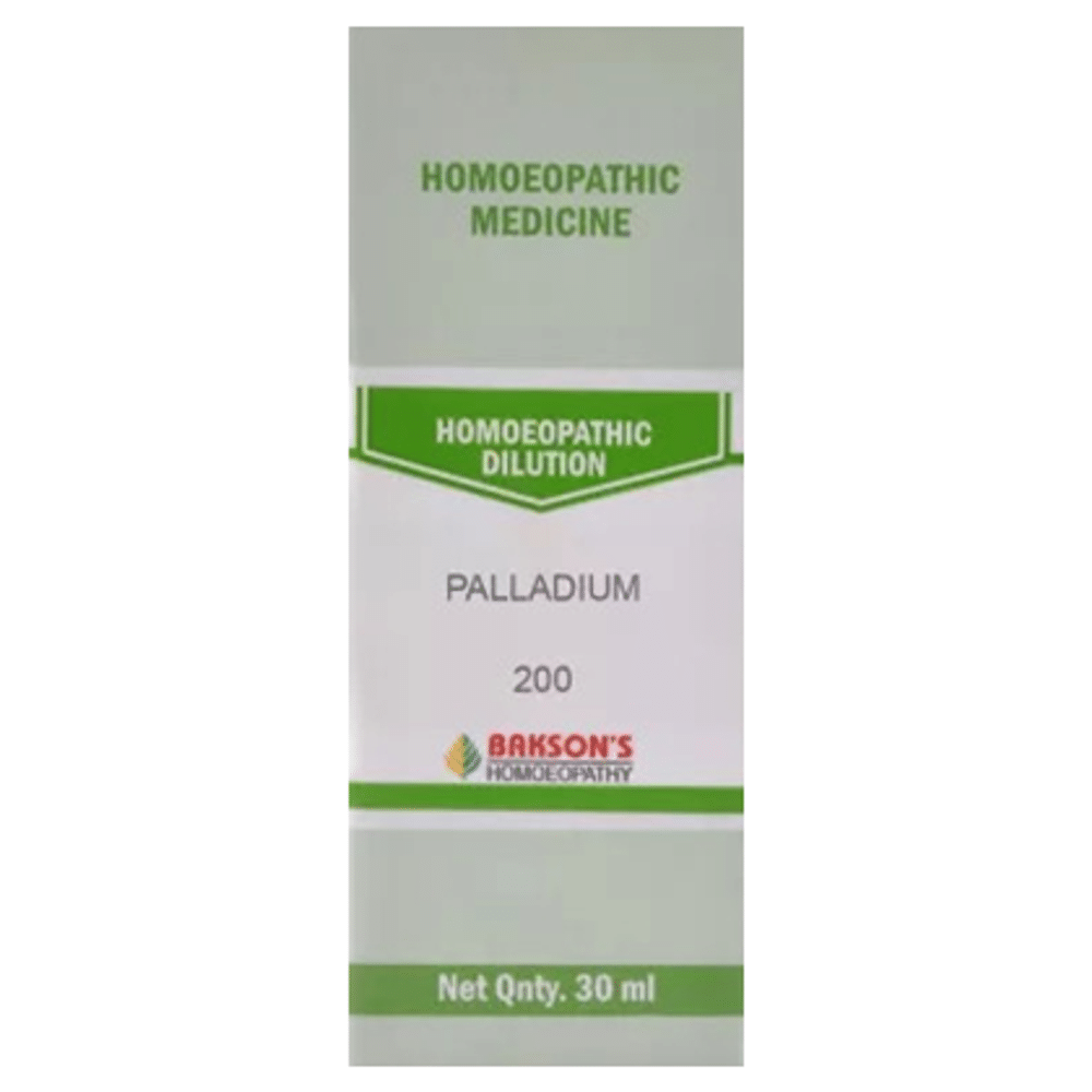 Bakson's Homeopathy Palladium Dilution 200