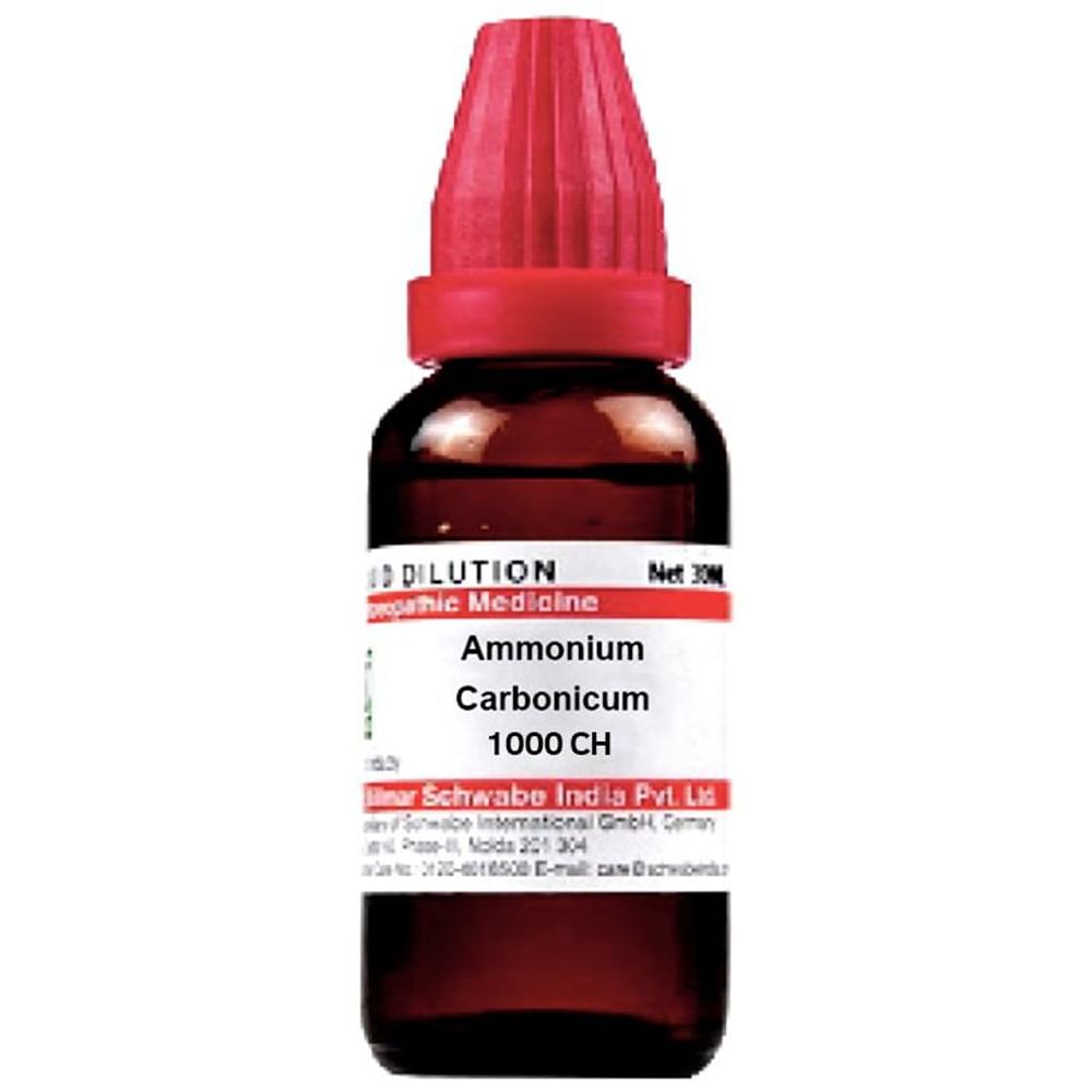 Dr Willmar Schwabe India Ammonium Carbonicum Dilution 1000 CH Dr Willmar Schwabe India Ammonium Carbonicum Dilution 1000 CH