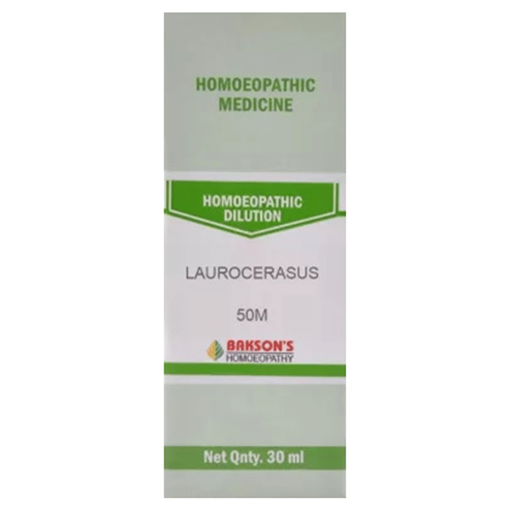 Bakson's Homeopathy Laurocerasus Dilution 50M Bakson's Homeopathy Laurocerasus Dilution 50M