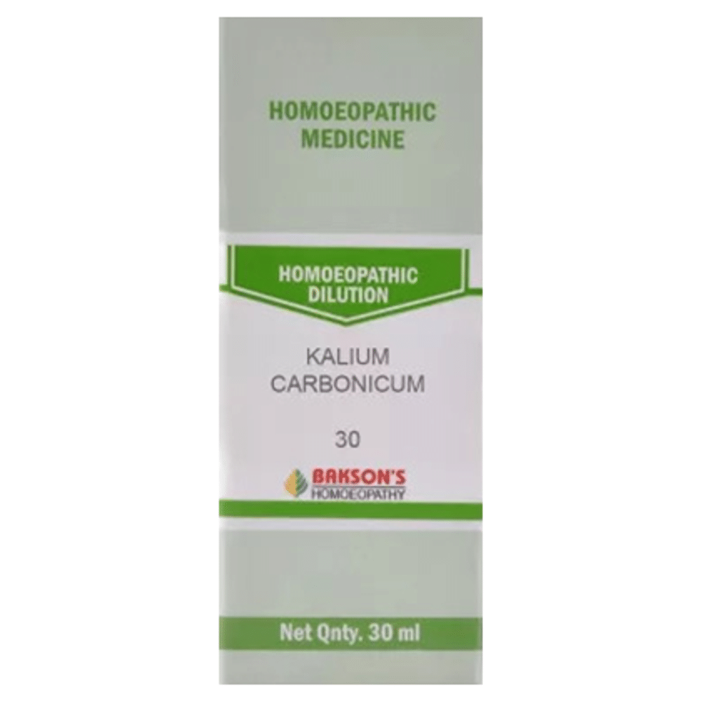 Bakson's Homeopathy Kalium Carbonicum Dilution 30 Bakson's Homeopathy Kalium Carbonicum Dilution 30