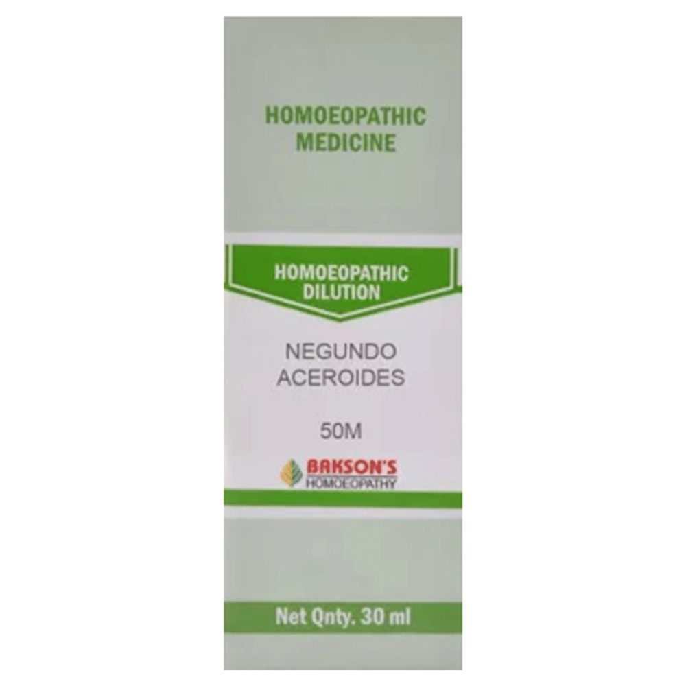 Bakson's Homeopathy Negundo Aceroides Dilution 50M Bakson's Homeopathy Negundo Aceroides Dilution 50M