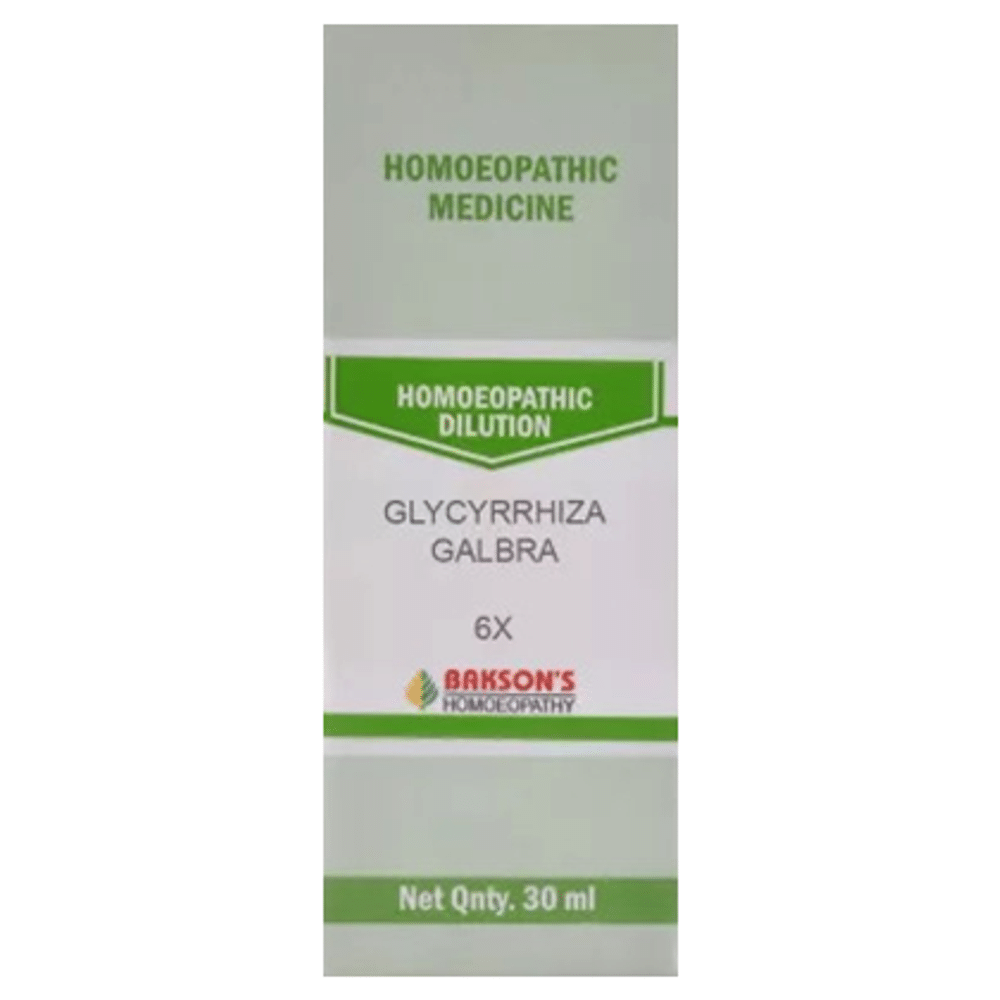 Bakson's Homeopathy Glycyrrhiza Galbra Dilution 6X Bakson's Homeopathy Glycyrrhiza Galbra Dilution 6X