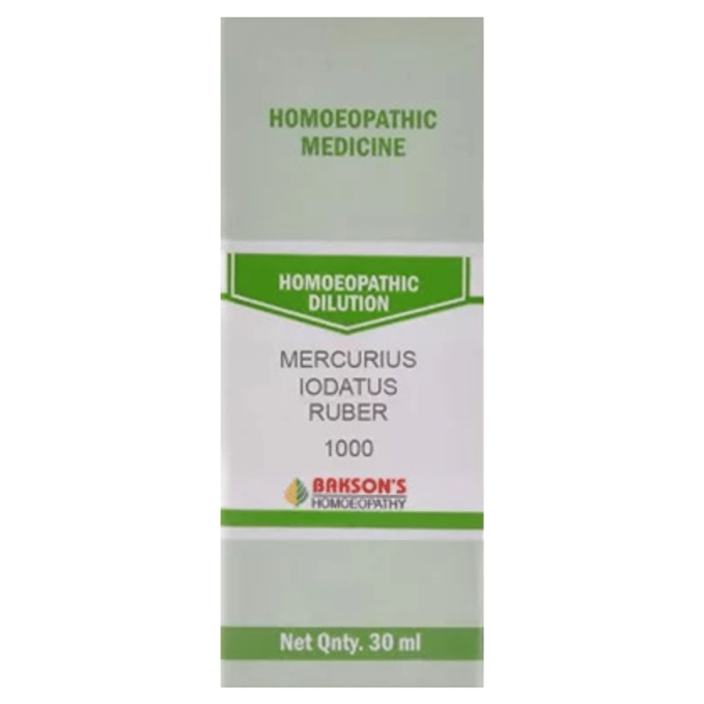 Bakson's Homeopathy Mercurius Iodatus Ruber Dilution 1000 CH