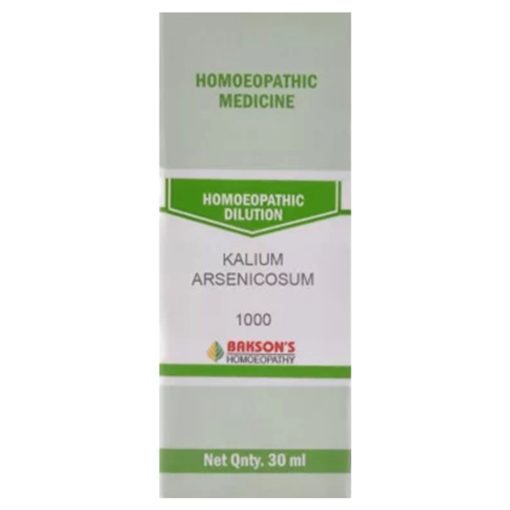 Bakson's Homeopathy Kalium Arsenicosum Dilution 1000 CH Bakson's Homeopathy Kalium Arsenicosum Dilution 1000 CH