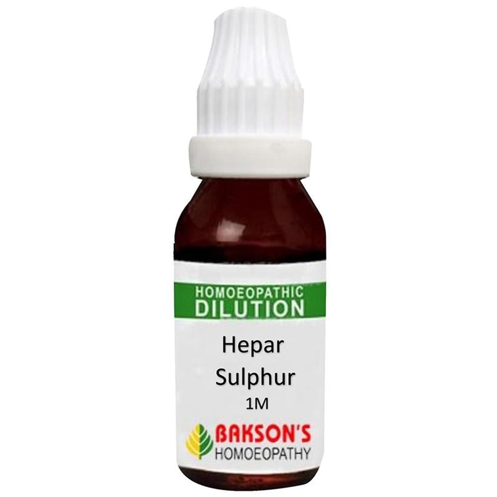 Bakson's Homeopathy Hepar Sulphur Dilution 1M Bakson's Homeopathy Hepar Sulphur Dilution 1M