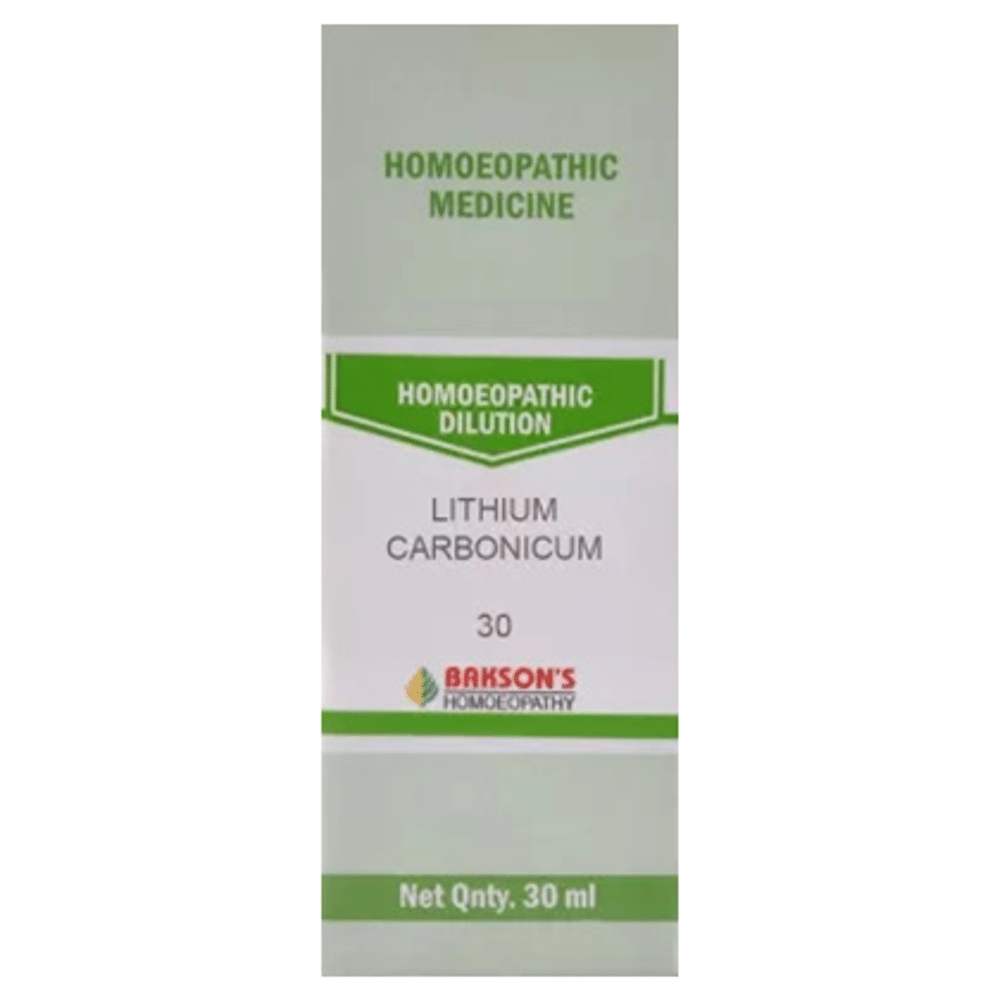 Bakson's Homeopathy Lithium Carbonicum Dilution 30 Bakson's Homeopathy Lithium Carbonicum Dilution 30