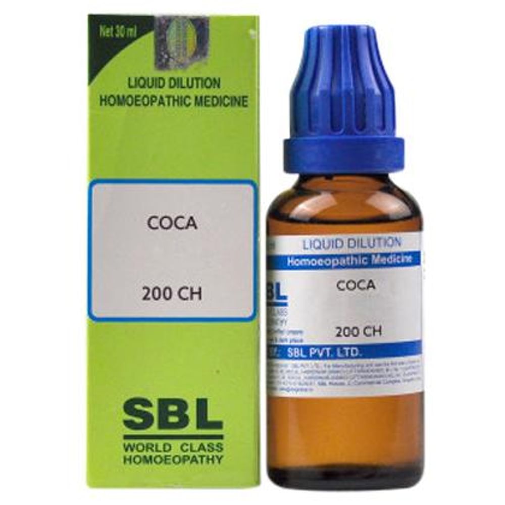 SBL Coca Dilution Homeopathic Medicine 200 CH SBL Coca Dilution Homeopathic Medicine 200 CH
